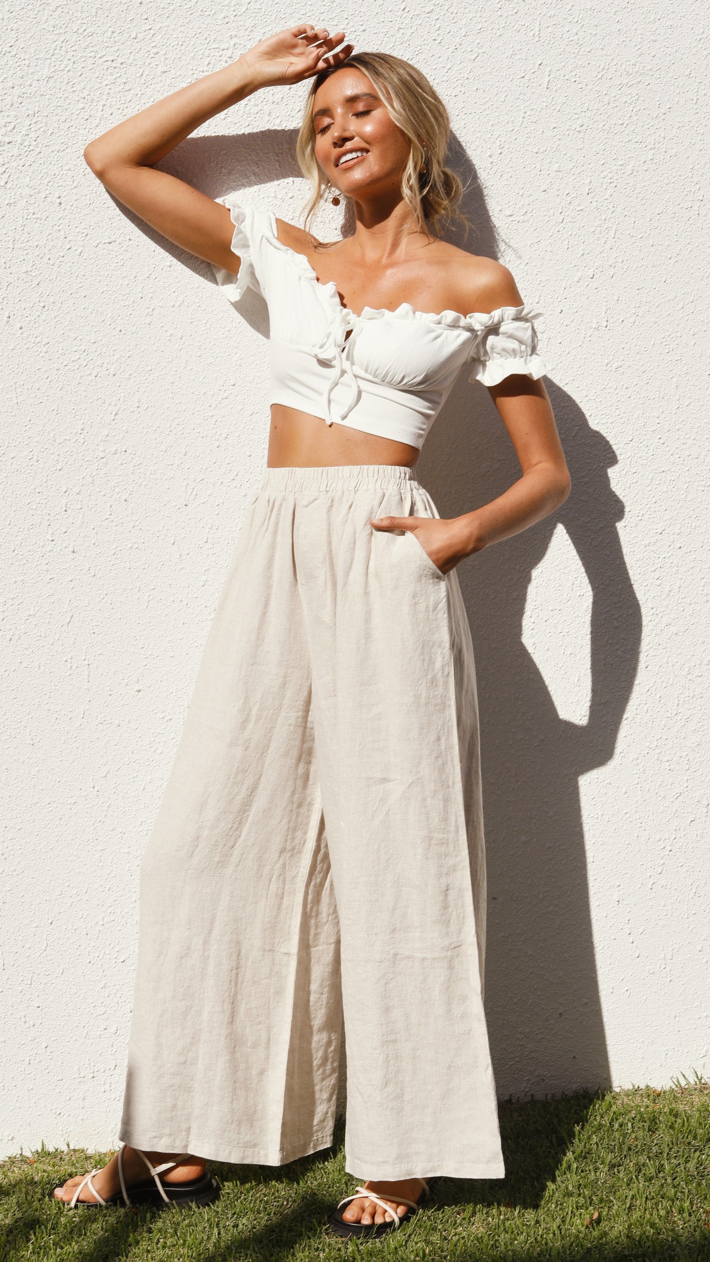 Oceana Pants - Natural - Billy J