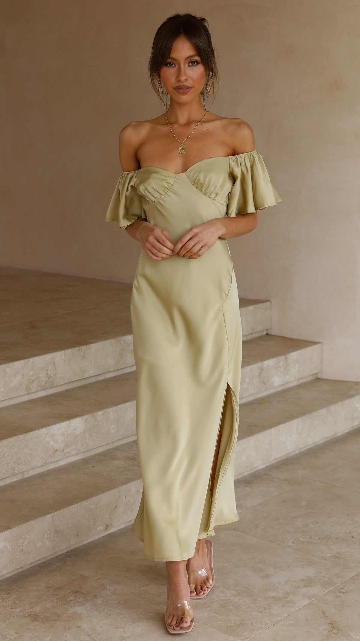 Louisa Midi Dress - Olive - Buy Women's Dresses