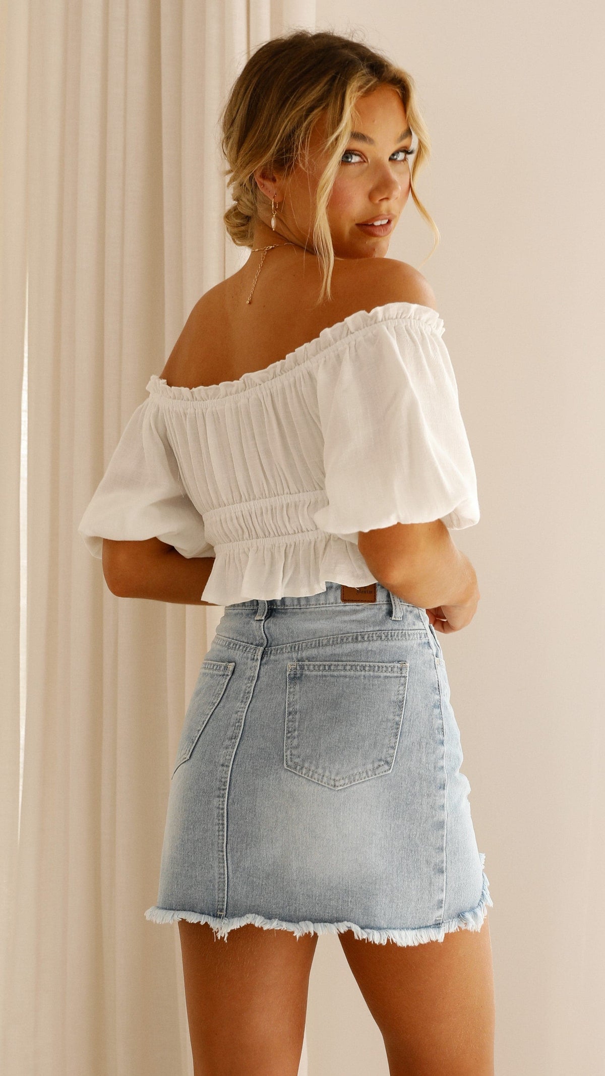 Tammy Mini Skirt - Light Denim - Billy J