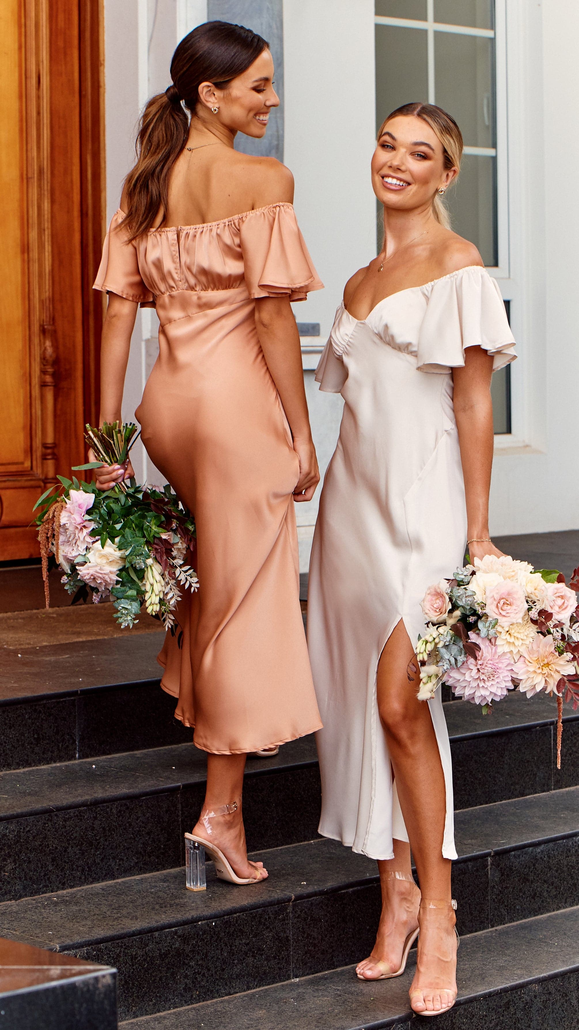 Louisa Midi Dress - Ivory - Billy J