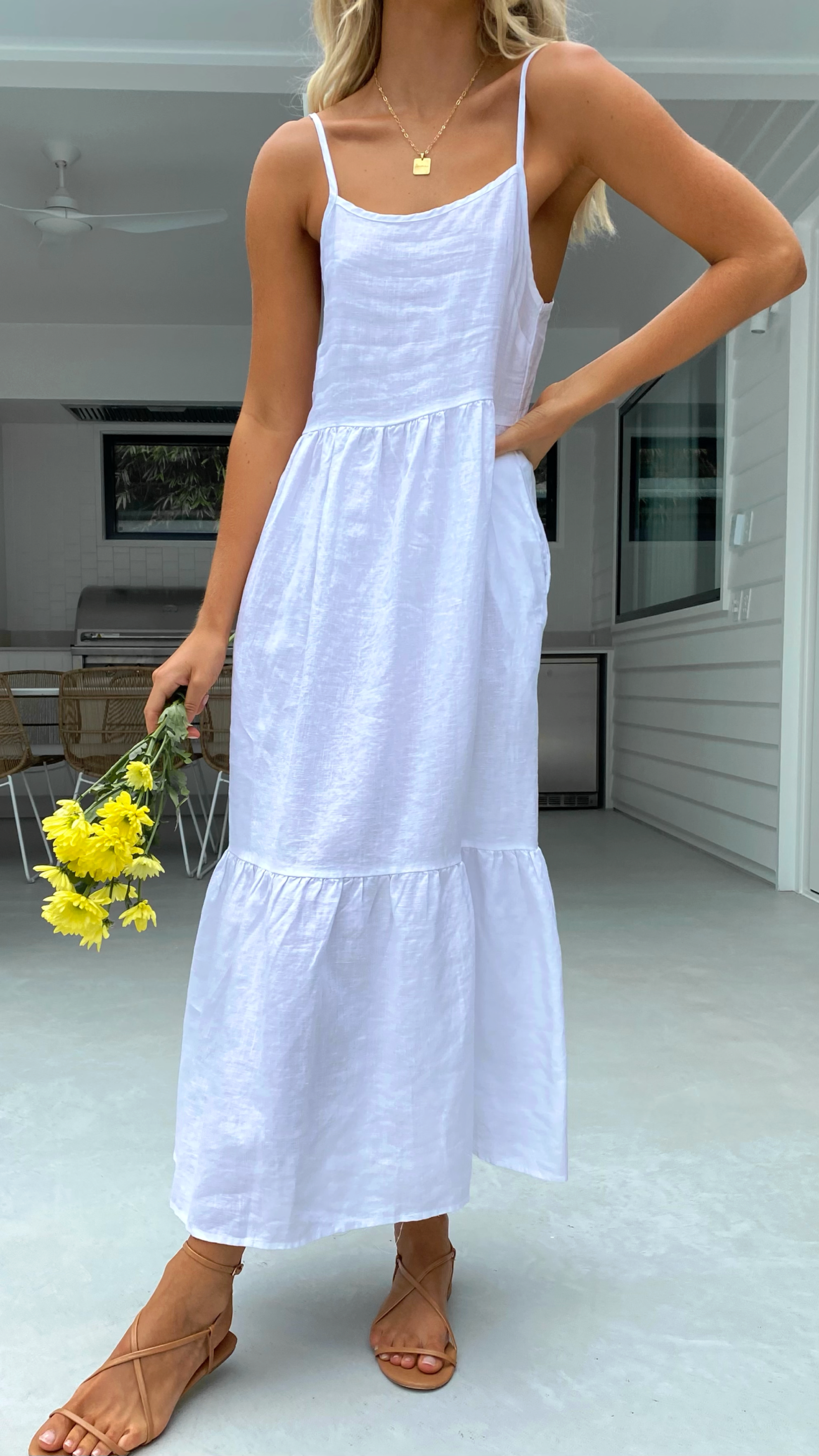 Nico Maxi Dress - White - Billy J