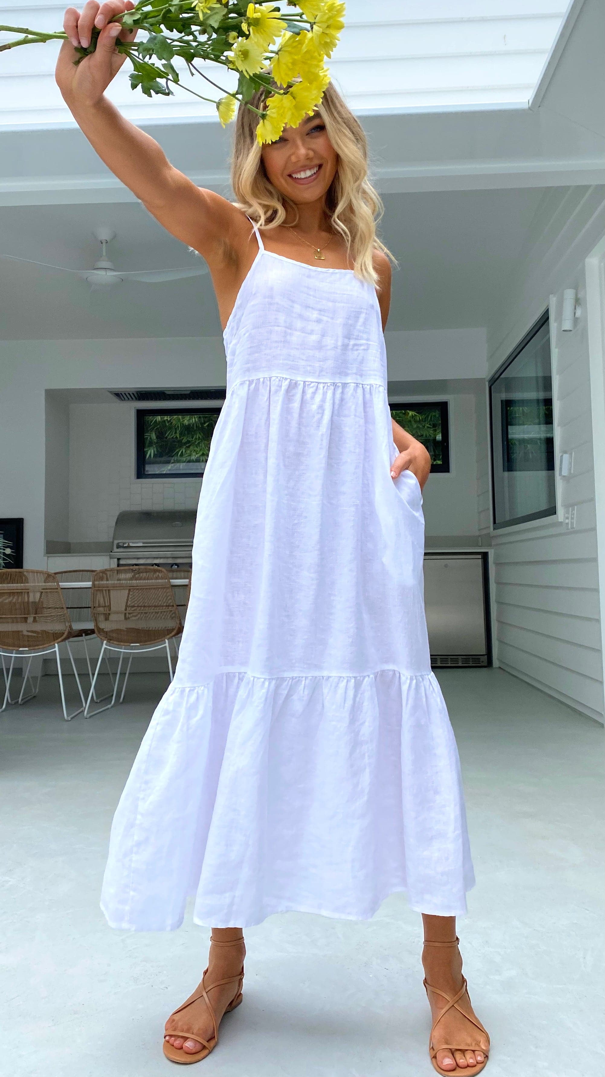 Nico Maxi Dress - White - Billy J