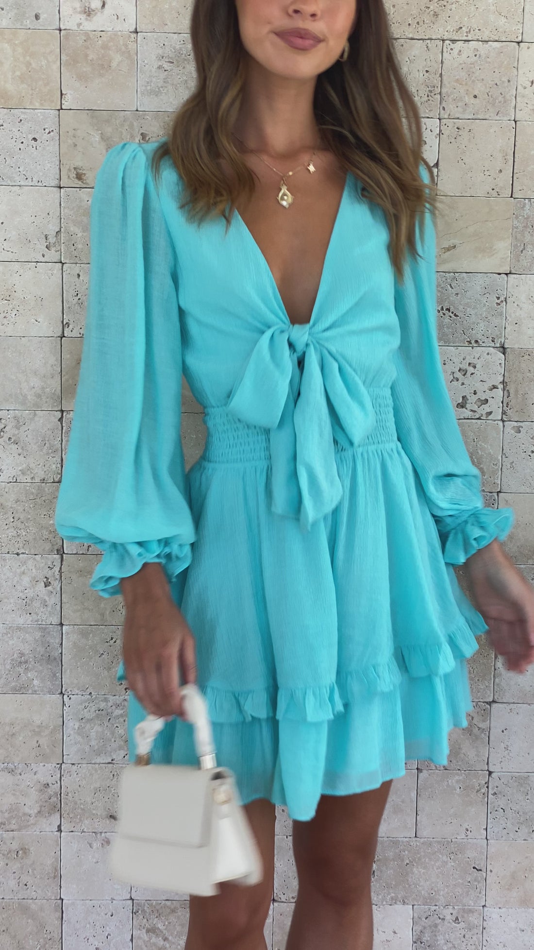 Windswept Dress - Blue - Billy J